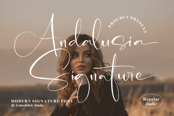 Andalusia Signature Font for Editorial Design