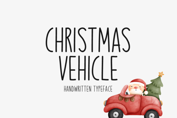 Christmas Vehicle Font for Web Design