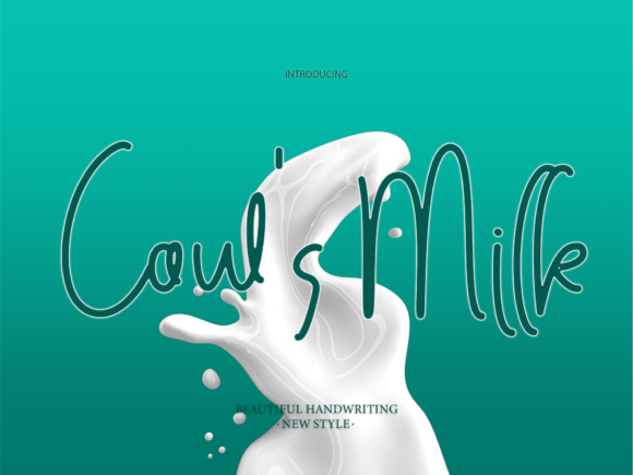Cow s Milk Font for Web Design
