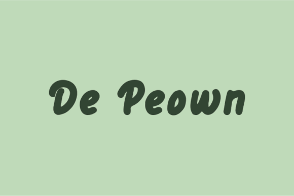 De Peown: A Handwritten Font That Elevates Campaign Creativity