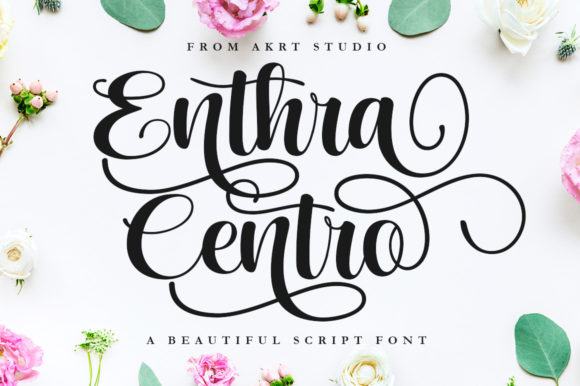 Enthra Centro: A Handwritten Font for Creative Makers